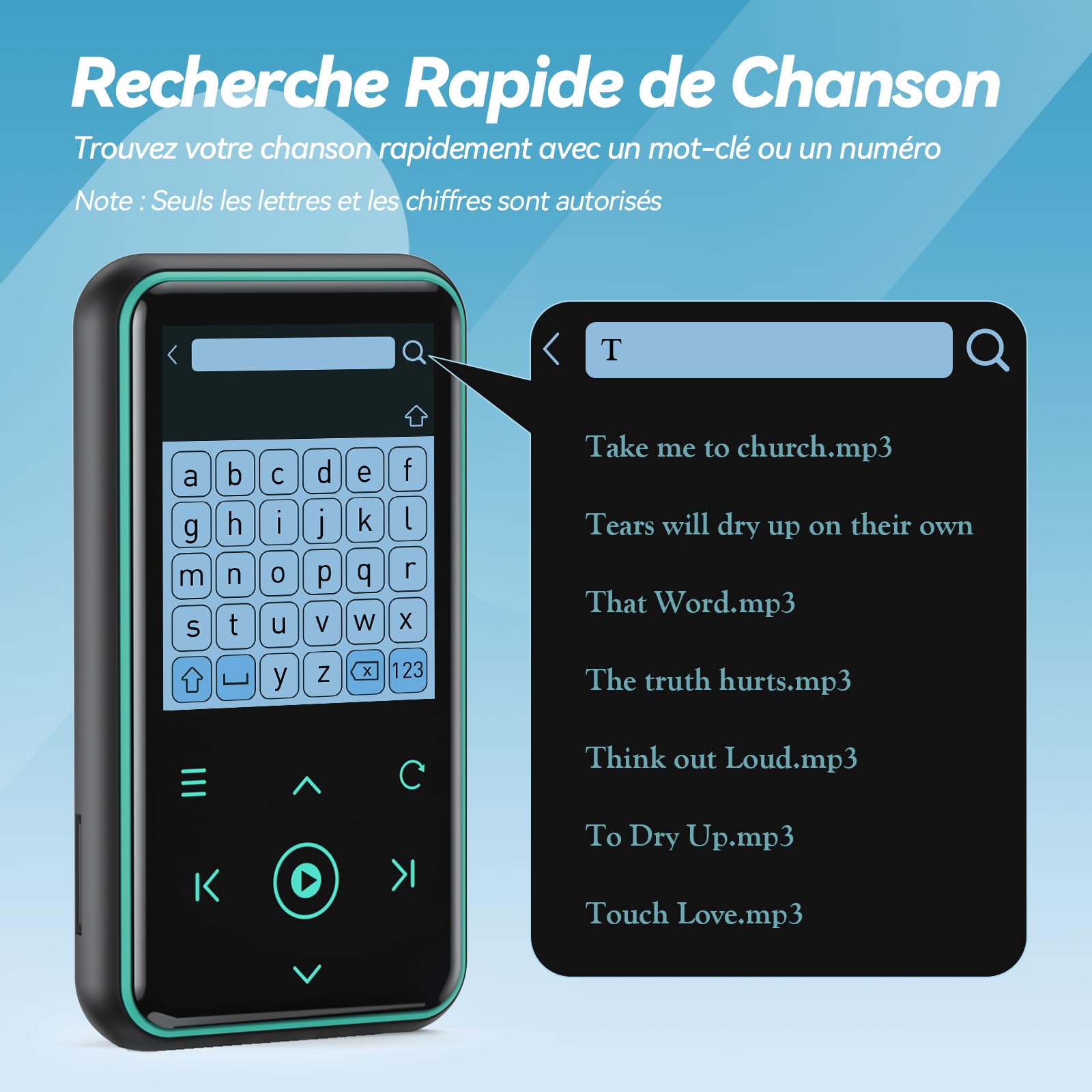 AGPTEK 64Go Lecteur MP3 Bluetooth 5.3 avec Clip, 1,8 Pouces Lecteur Musique Sport HiFi avec Reconnexion Bluetooth Automatique, Radio FM/Podomètre, Ultra-léger 36g, Mini Baladeur pour Courir - Bleu