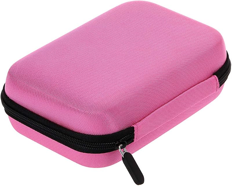 Hipiwe Estojo de Viagem em EVA com Casca Rígida para Óleos Essenciais, 12 Frascos, Rosa