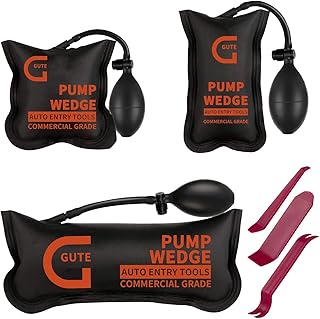 Gute Air Shim, Air Wedge Bag Pump, 3 Pack Commercial Inflatable Air Wedge Pump Bag Tool, Professional Leveling Kit & Align...