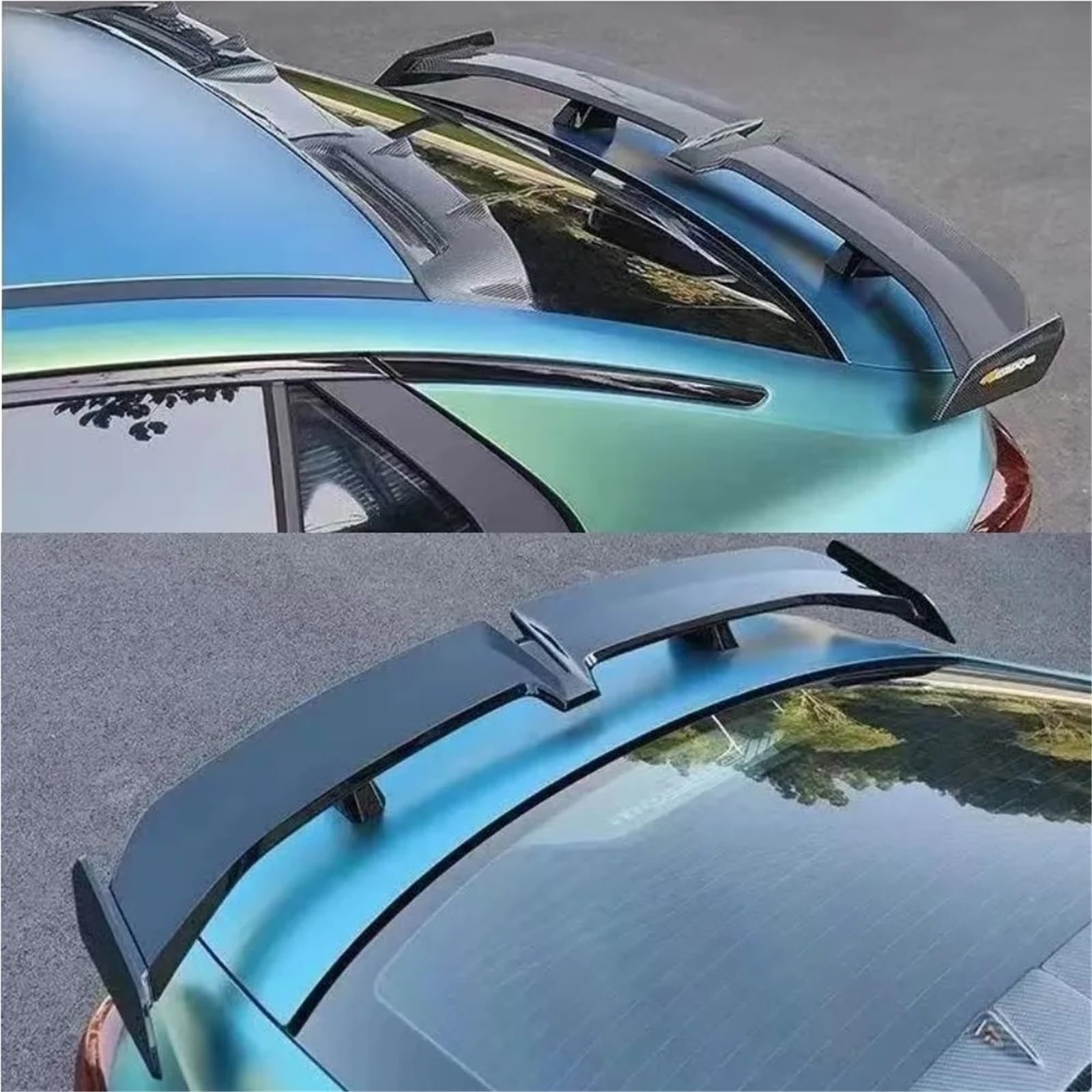 Kompatybilny z Sedanem Honda Hyundai VW Audi BMW benz Uniwersalny styl PRO Sedany Uniwersalny tylny spoiler bagażnika Skrzydło akcesoria do nadwozia samochodu(Glossy Black)