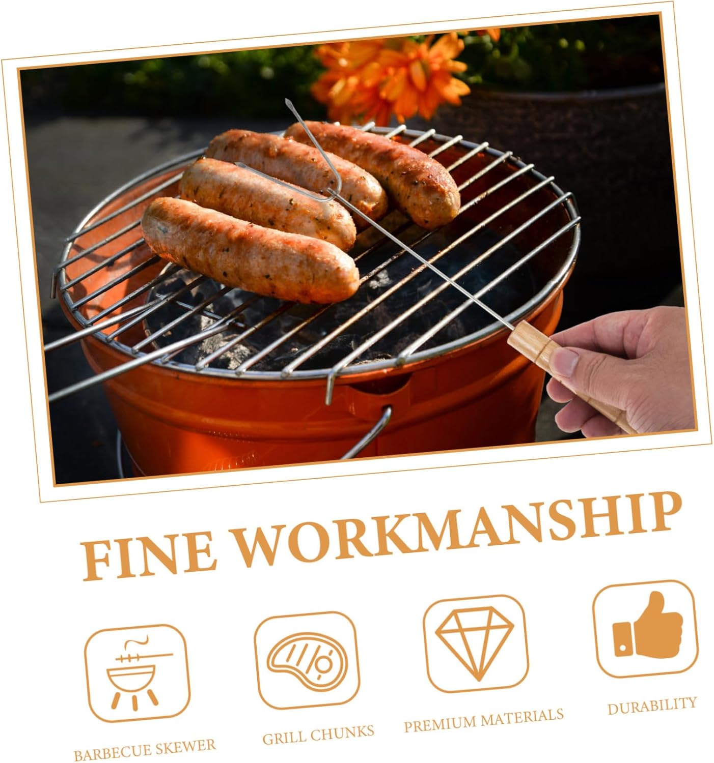 Accessories BBQ Tool Kit Squirrel Cage Blower Stainless Steel Grill Sticks Outdoor BBQ Utensils for Occasions