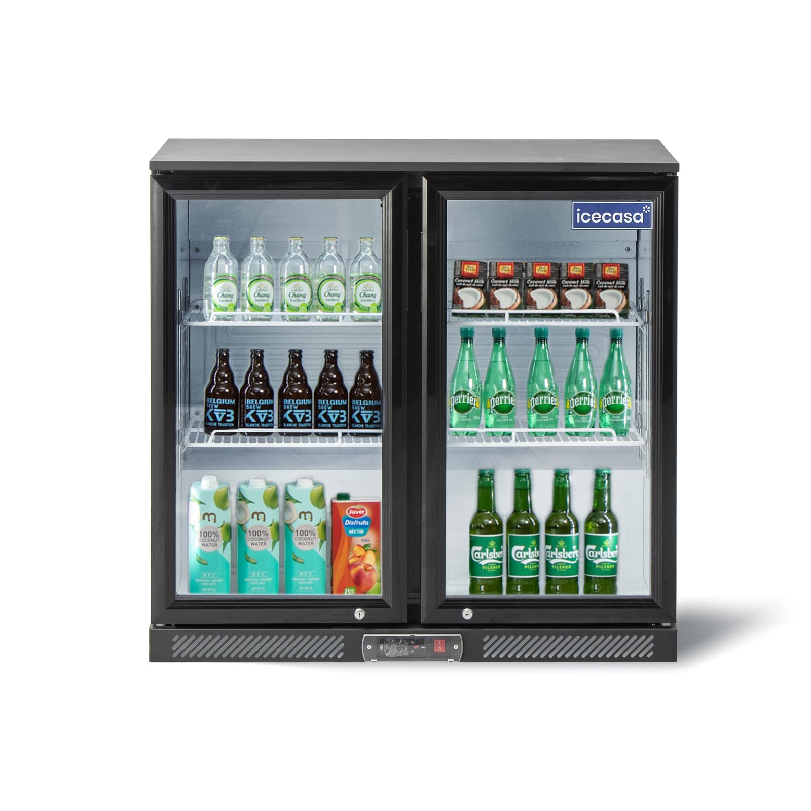 ICECASA ICE-220H 7.8 cu ft Beverage Cooler Black