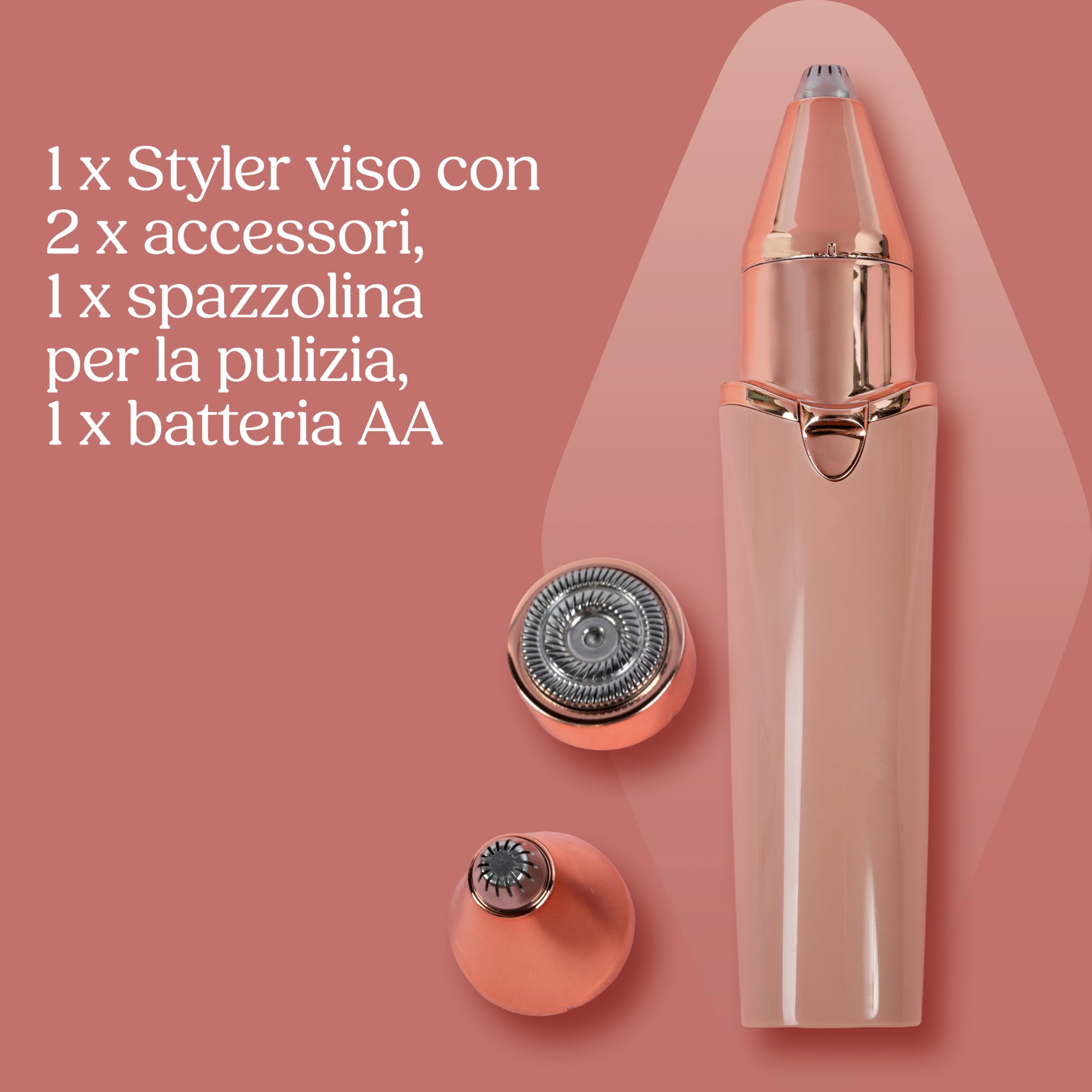 Wilkinson Sword Intuition rifinitore e regolatore per il viso da donna, rasoio per sopracciglia e rifinitore per peli del viso 2in1 con 2 accessori, 1 spazzolina per la pulizia, 1 batteria AA