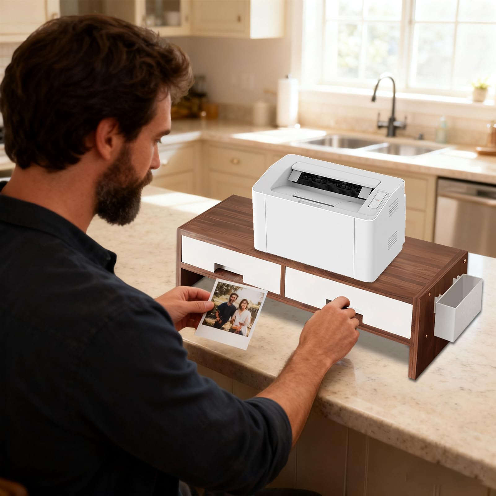 Soporte Elevador Monitor Escritorio Organizador De Soporte Para Extensión