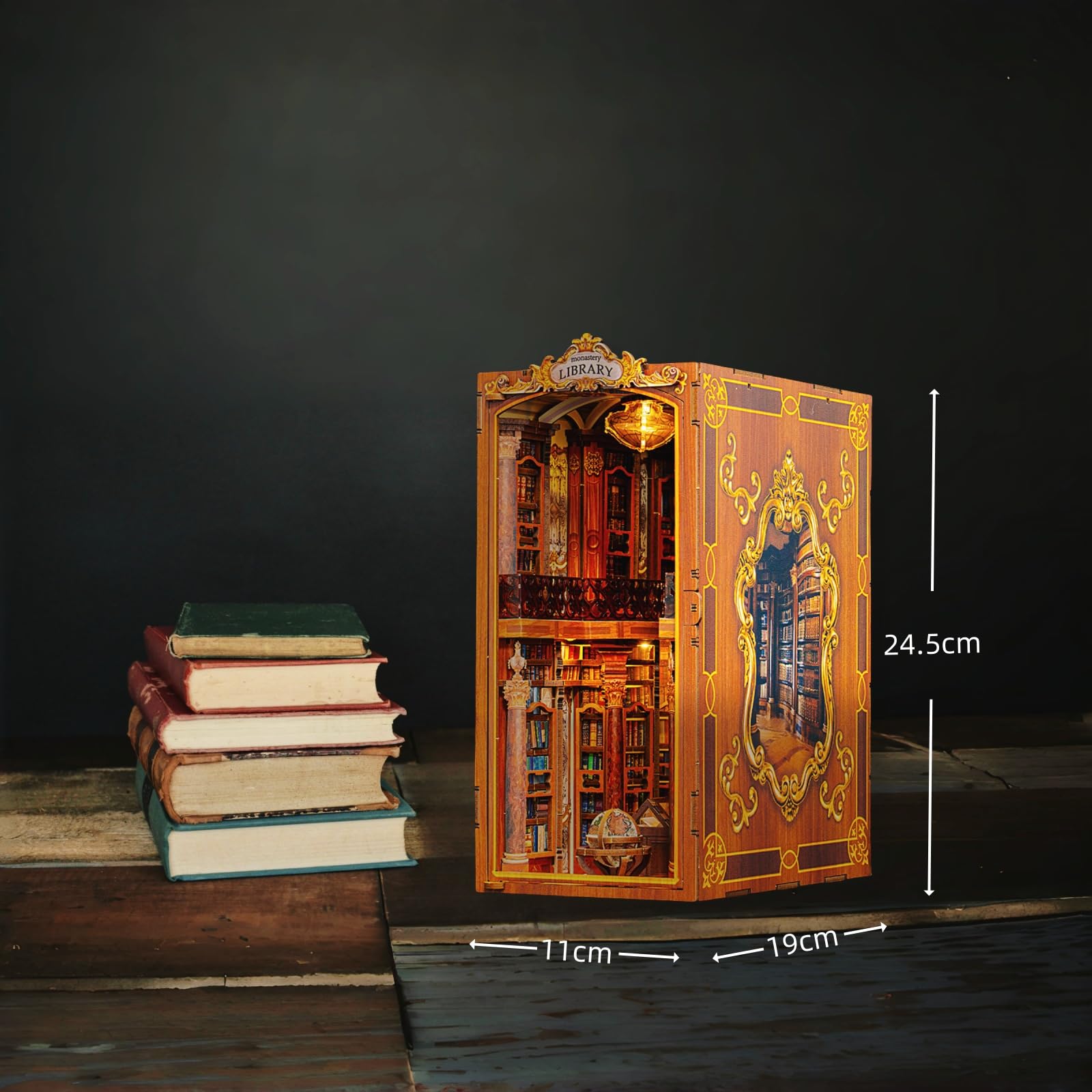 K☆124　STUDY PARK　大きな本たて DIY Book Nook Kit - Monastery Library - Abbey Library & Reading