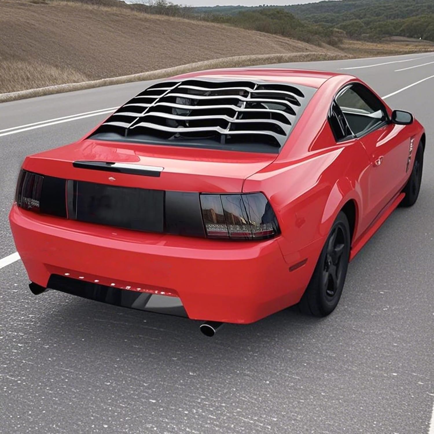 Tail Light Compatible With 1999-2004 Ford Mustang, Smoke Black Sequential LED Bar Taillights, Left and Right Pair Assembly