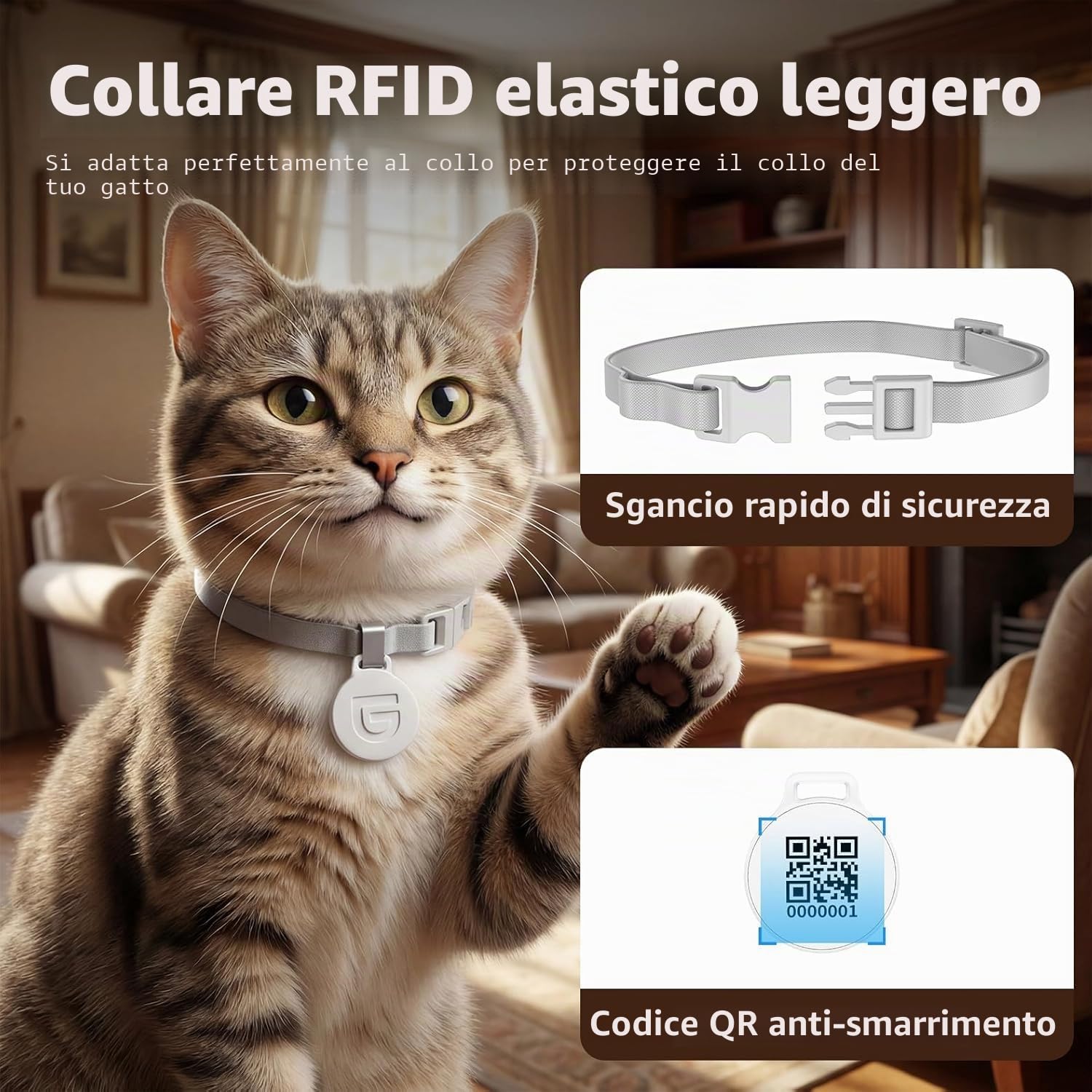 HoneyGuaridan 4.6L RFID Dispenser Crocchette Gatto con WiFi 5G e Antifurto | Distributore Automatico Cibo Gatti con Collare, Nutrizione su Misura, Monitoraggio Dietetico, Antifurto, Ciotola in Ceramica
