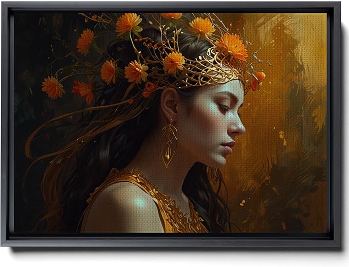 Art Nouveau Print, Art Deco print, Goddess Of Fire, Zodiac Print, Leo Print, Aries Print,Sagittarius Print, Fire Sign Matte Print, Decor Canvas, Decor