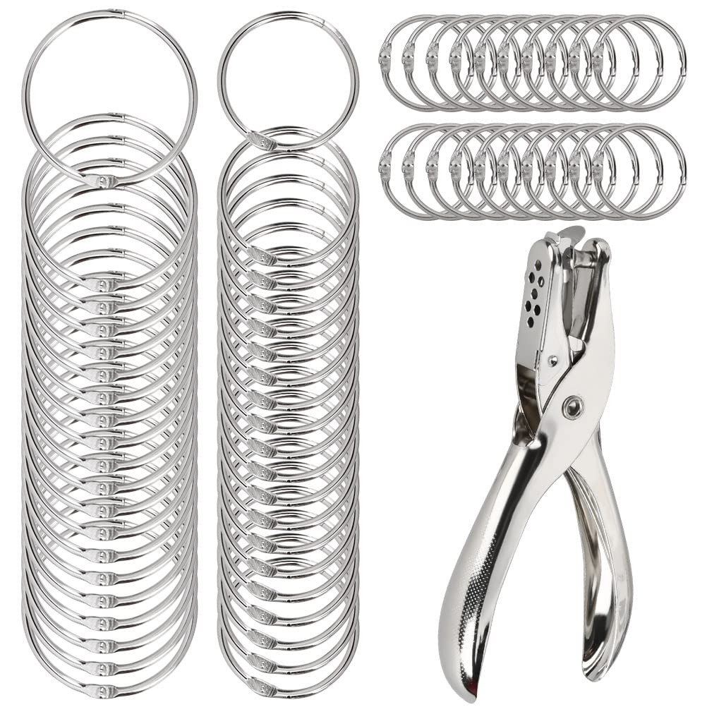 Pierścienie do książek, metalowe pierścienie do bindowania książek, 61 szt., pierścienie do scrapbookingu, do samodzielnego wykonania, do zszywaczy, metalowych, zawiasów, pierścień blokujący 25 mm/38