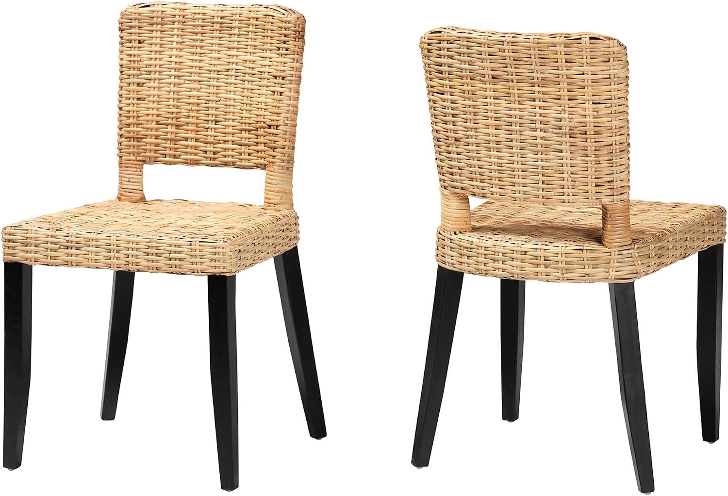 bali & pari Dermot Natural Rattan Dining Chair, 2-Piece Set