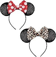 Vista 31 de FANYITY Orejas de disfraz de ratón, diademas de orejas de ratón para niñas y mujeres, talla libre