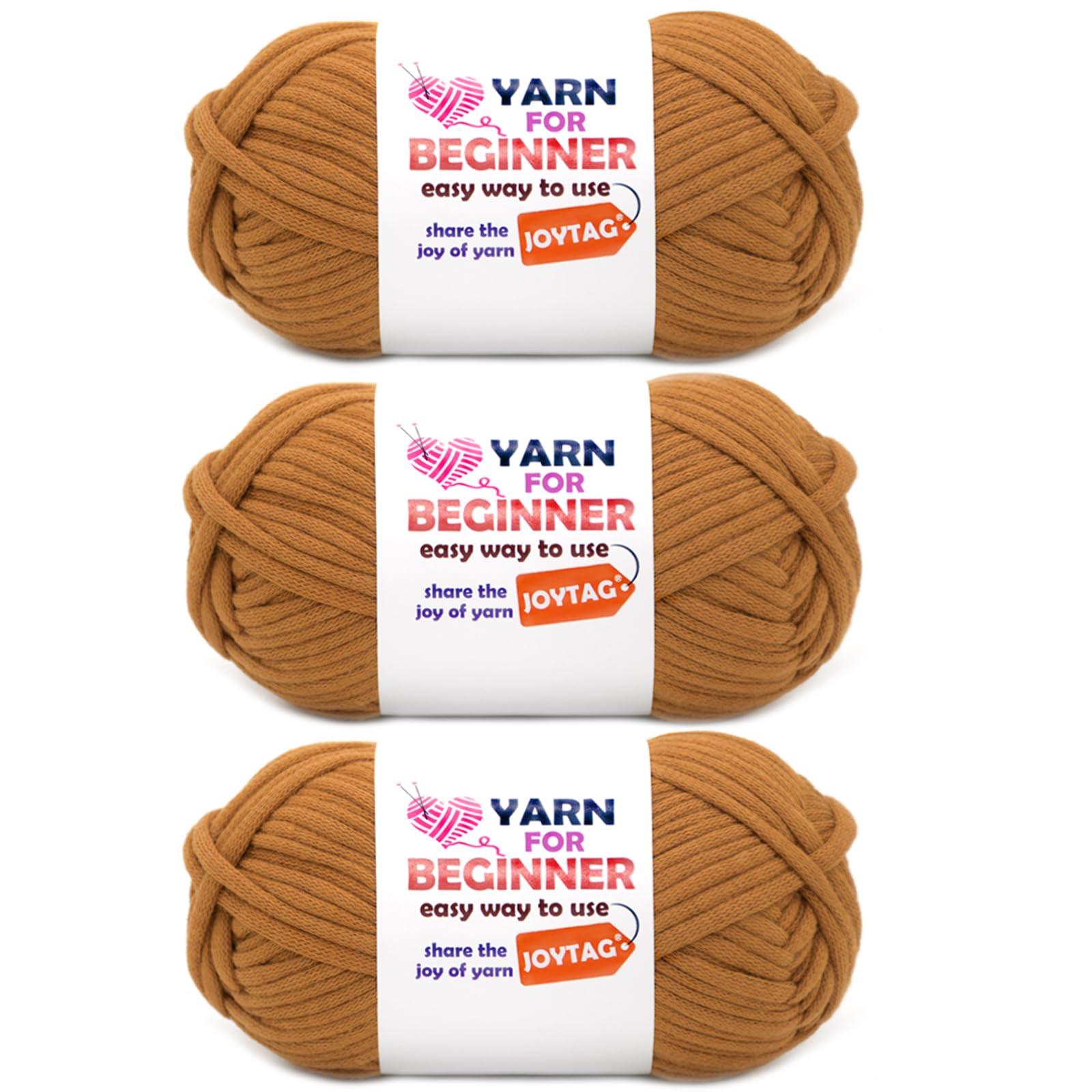 Fil coton et nylon marron pour loisirs créatifs débutants kit de tricotage pour projets maison