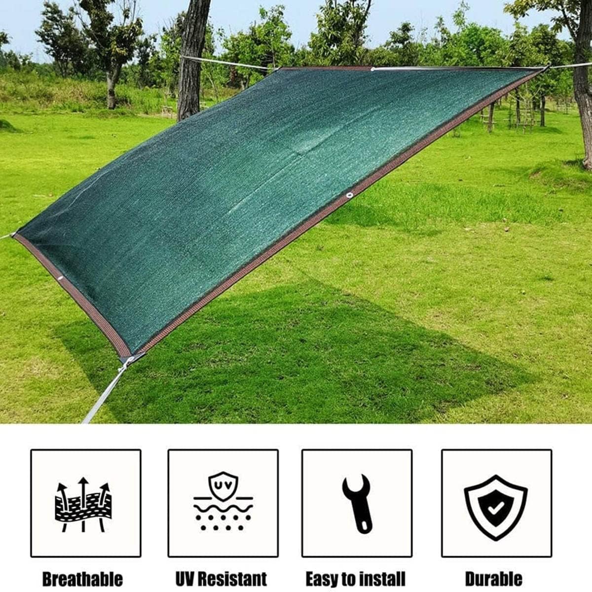 HDPE UVカット遮光ネット 日除けシェード ハトメ穴付き 取付 駐車場 ルーフ ガーデン スイミングプール 防塵 風通し 軽量