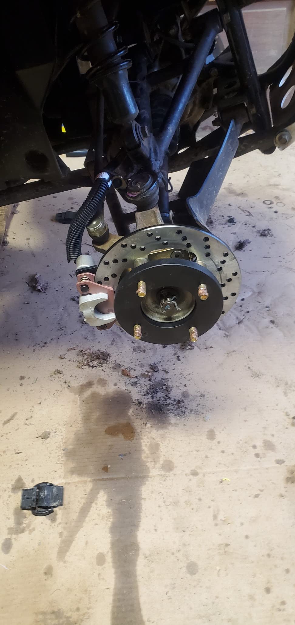 Disk Brake Conversion Kit SuperATV Front Disc Brake Kit For Honda Rancher 4x4 - Complete Upgrade Set Disc Brake Conversion Kit