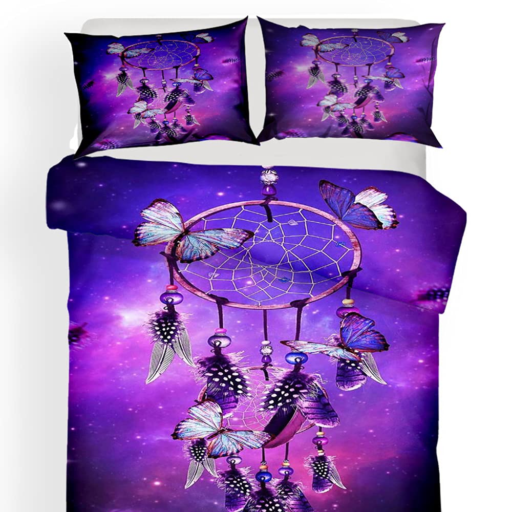 Parure De Lit 220x240 Adulte Fille De Ballet Violette Housse De Couette 2 Personnes Avec Fermeture Éclair Doux Confortable Respirant Microfibre Housse De Couette Et 2 Taie D'oreiller 65x65 Cm