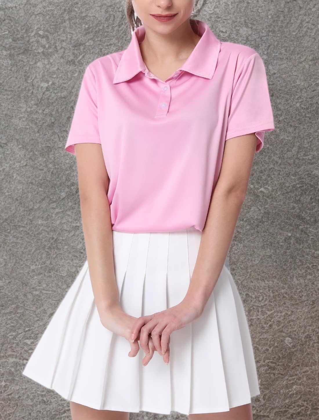 3-Pack Women's Short-Sleeve Sport Polo Shirts Quick Dry Moisture-Wicking Activewear Polos Tops for Work - Image 8