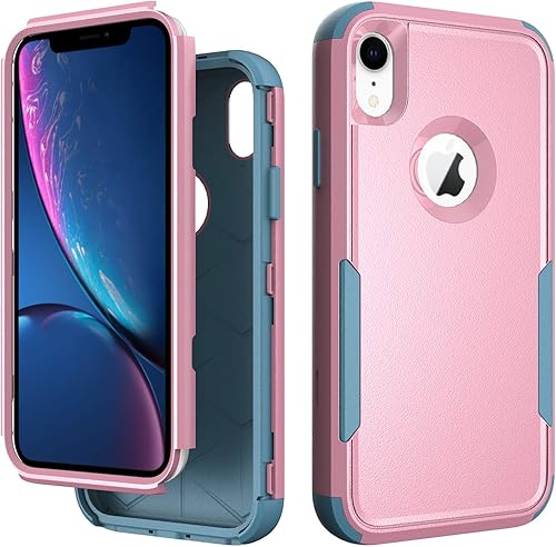 Miniatura 10 de STORM BUY Funda compatible con Apple iPhone XR, resistente negra y negra con a prueba de golpes a prueba de caídas fundas protectoras para iPhone XR