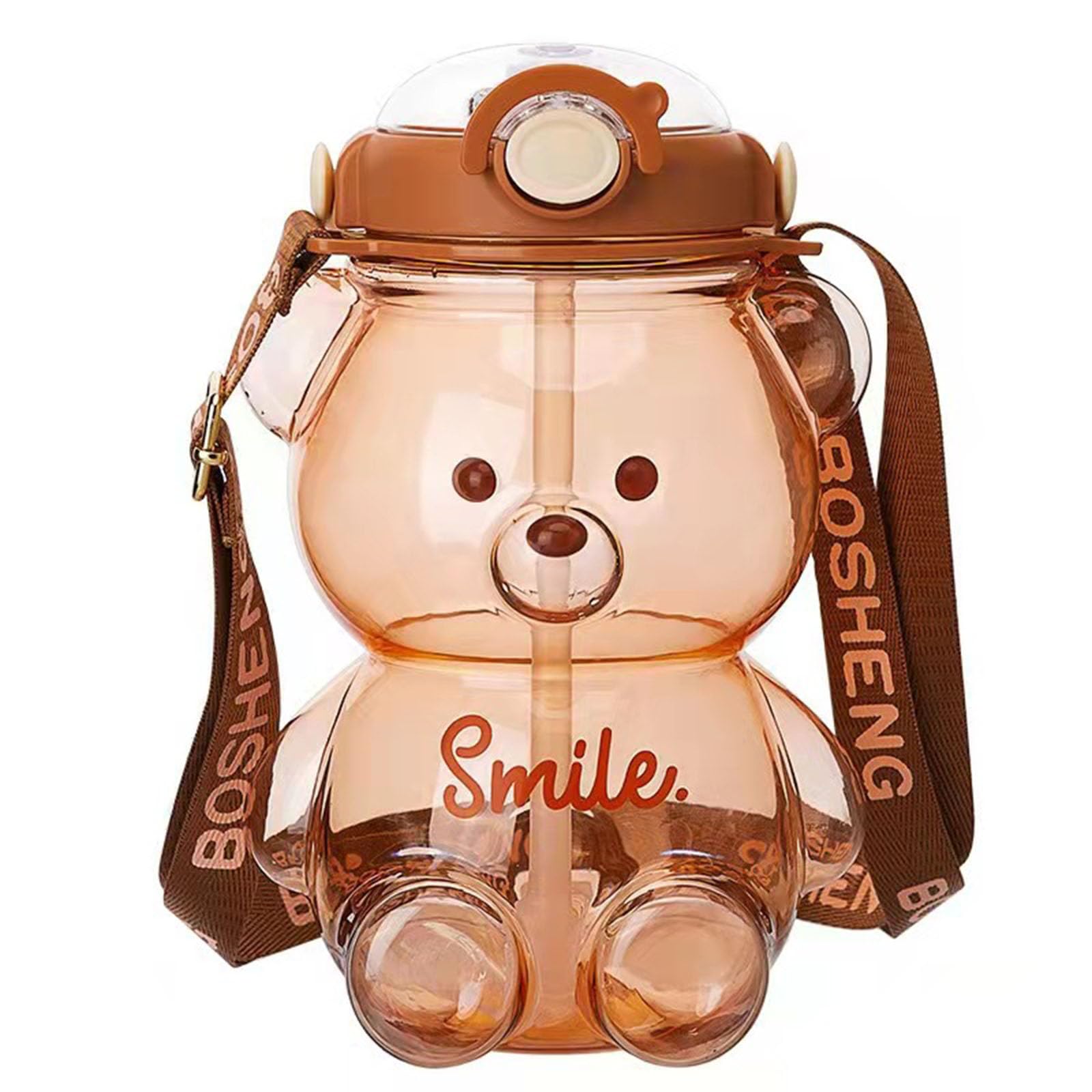 Bouteille d'eau ours avec paille pour ne plus manquer d'eau en voyage