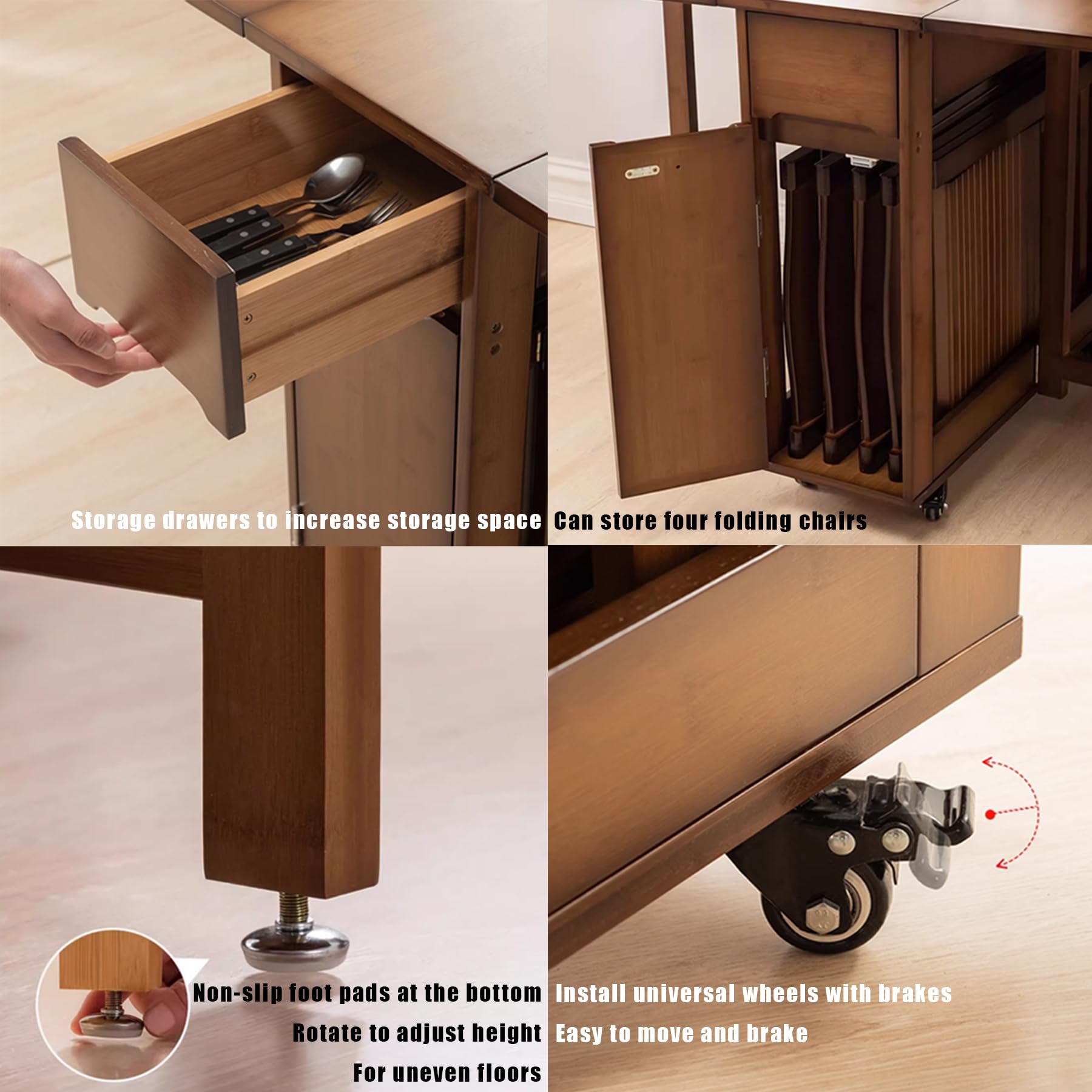 Small Space Dining Table 1800mm Extendable Dining Table With