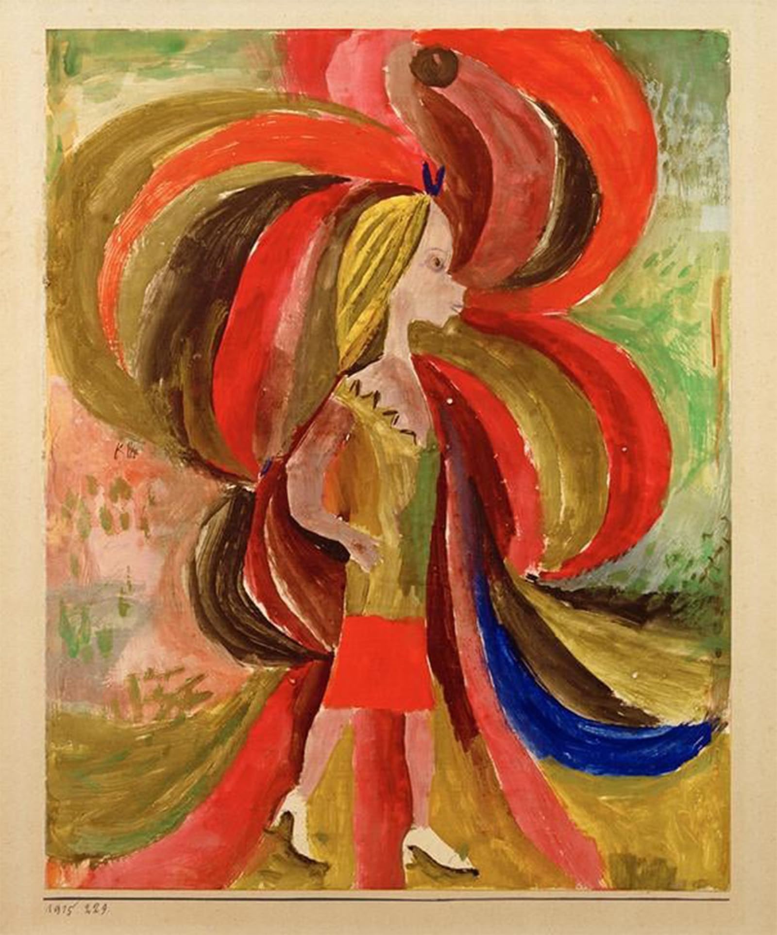 ARTXLXXBN Famous Prints Artwork Pictures Poster Painting Art what a Girl Brings with Her Ignorantly by Paul Klee Artwork Landscape Pictures for Home Decor 60x90cm