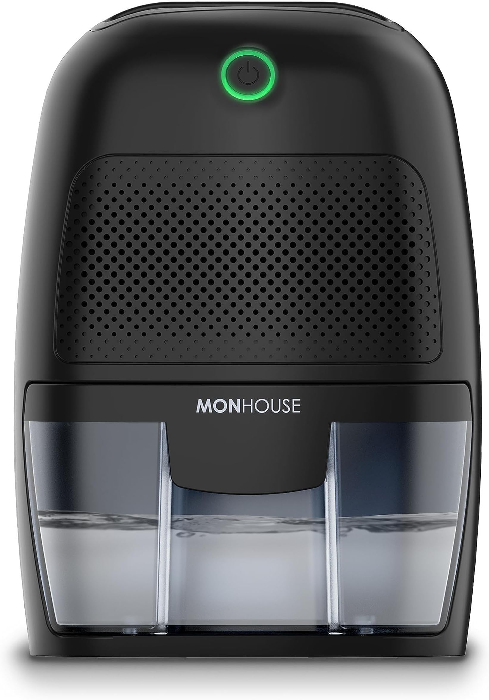 MONHOUSE Dehumidifier 600ml Portable, Compact & Quiet Moisture Absorber - Mini Air Dehumidifier for Home, Bedroom Damp, Car, Office, Garage, Caravan & Basement - Electric Mould Remover - Black