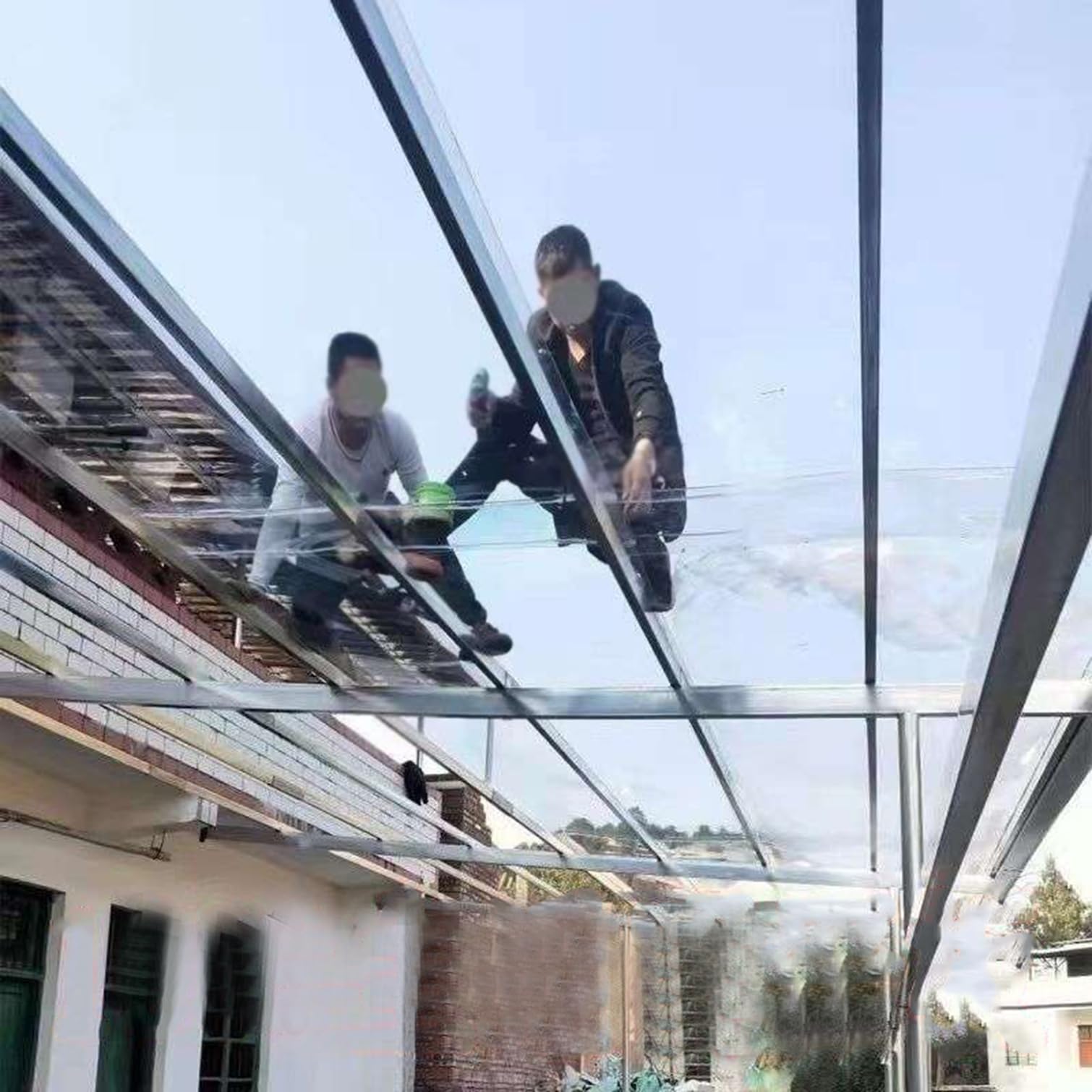 Polycarbonaat UV-blad, Acrylblad helder plastic bord, Dakplaten, Flexibele onbreekbare broeikas luifel carport busshelters vervangende panelen, Glasvervanging (0,6x7m (2x23ft