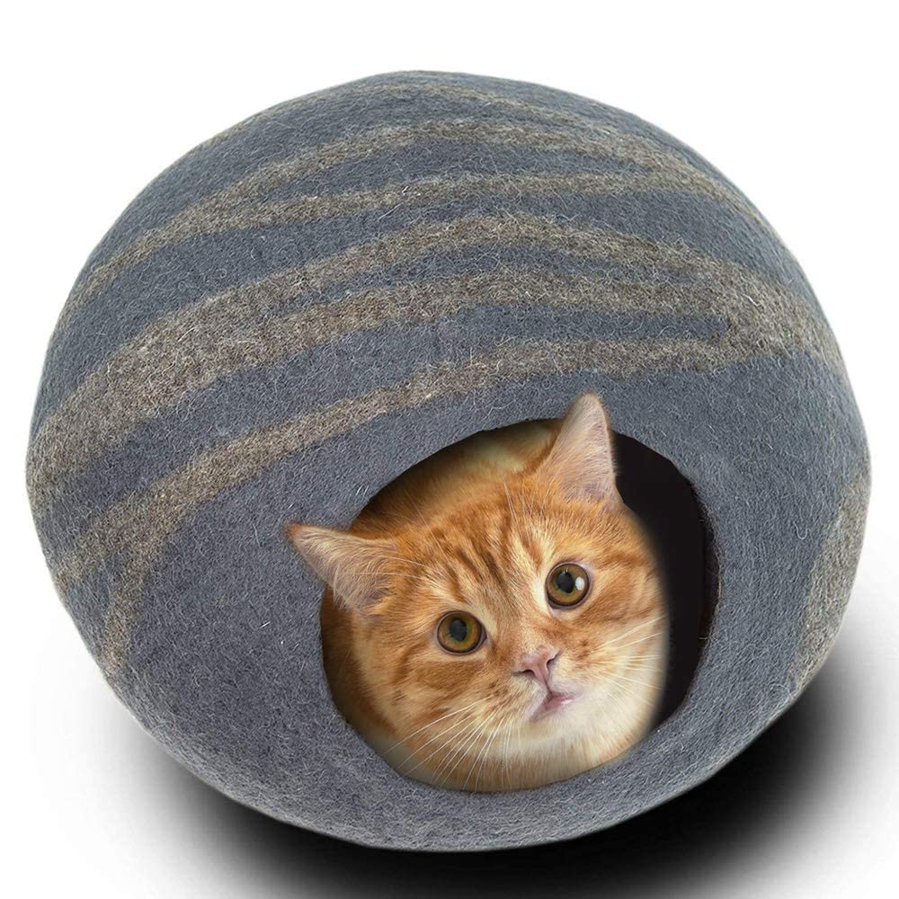 Large Felt Cat Cave / Cat Bed / Pet Bed / Puppy Bed / Cat House. 100 