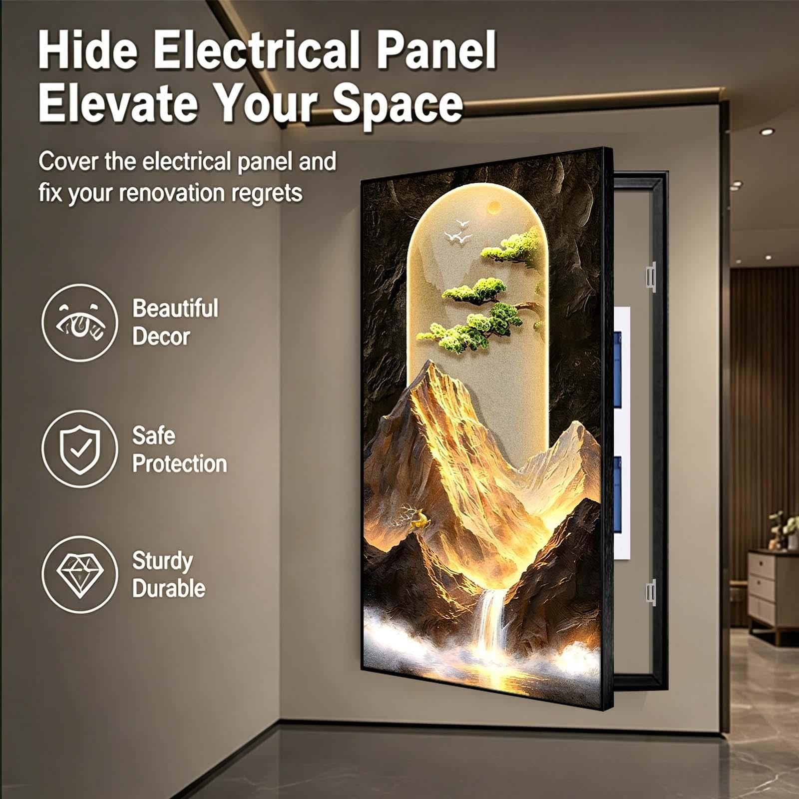 Tapa Contador Luz Decorativa, Superficie Cristalino, Arte de Pared