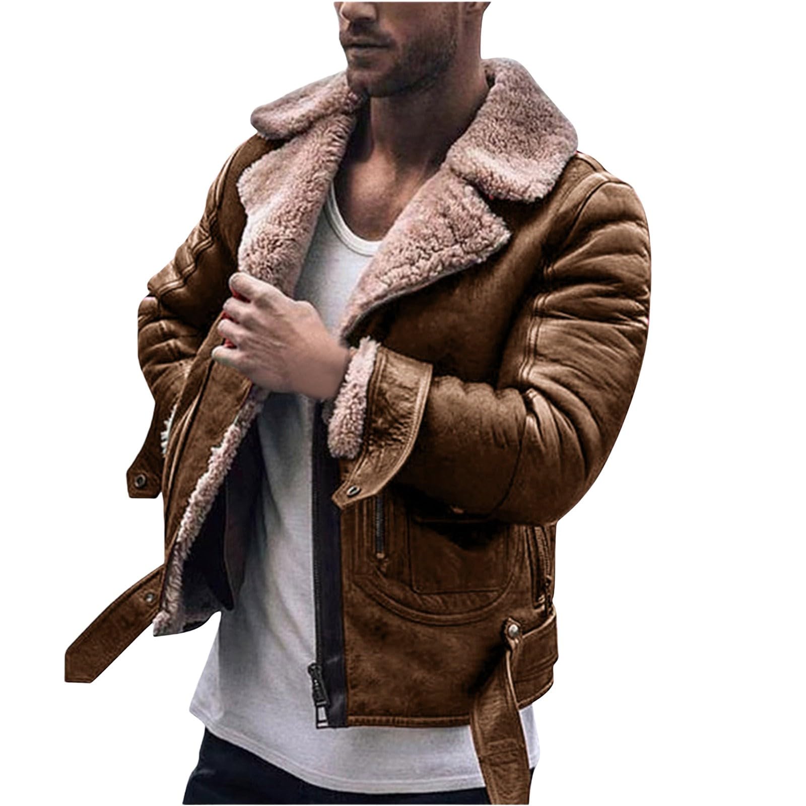 Générique Veste Coupe Vent Homme Pardessus Coupe Vent Des Poches Décontracté À Trench-Coat, Classique Pardessus Imperméable Décontracté Jacket Pour Réunions Entre Amis En Automne Et Hiver