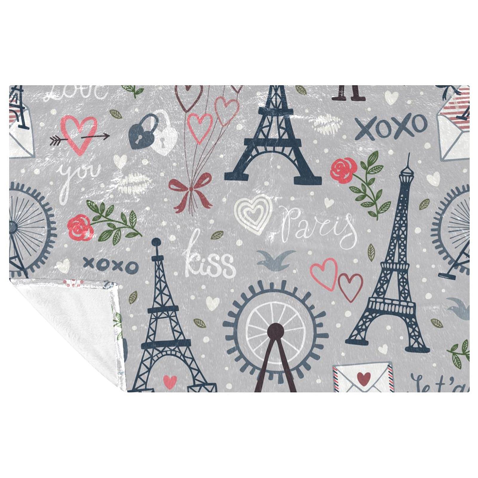 Couverture chaude Tour Eiffel pour pique-nique, camping et moments cocooning sur le canapé