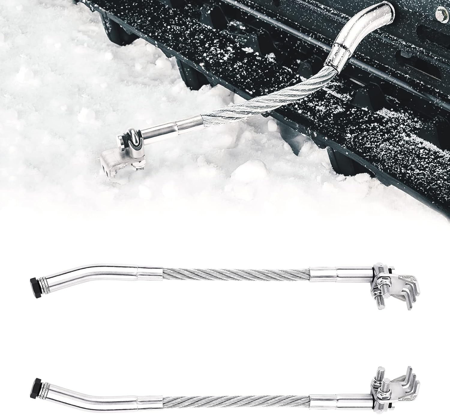 kemimoto Snowmobile Ice Scratcher Kit Compatible with Reverse and Non