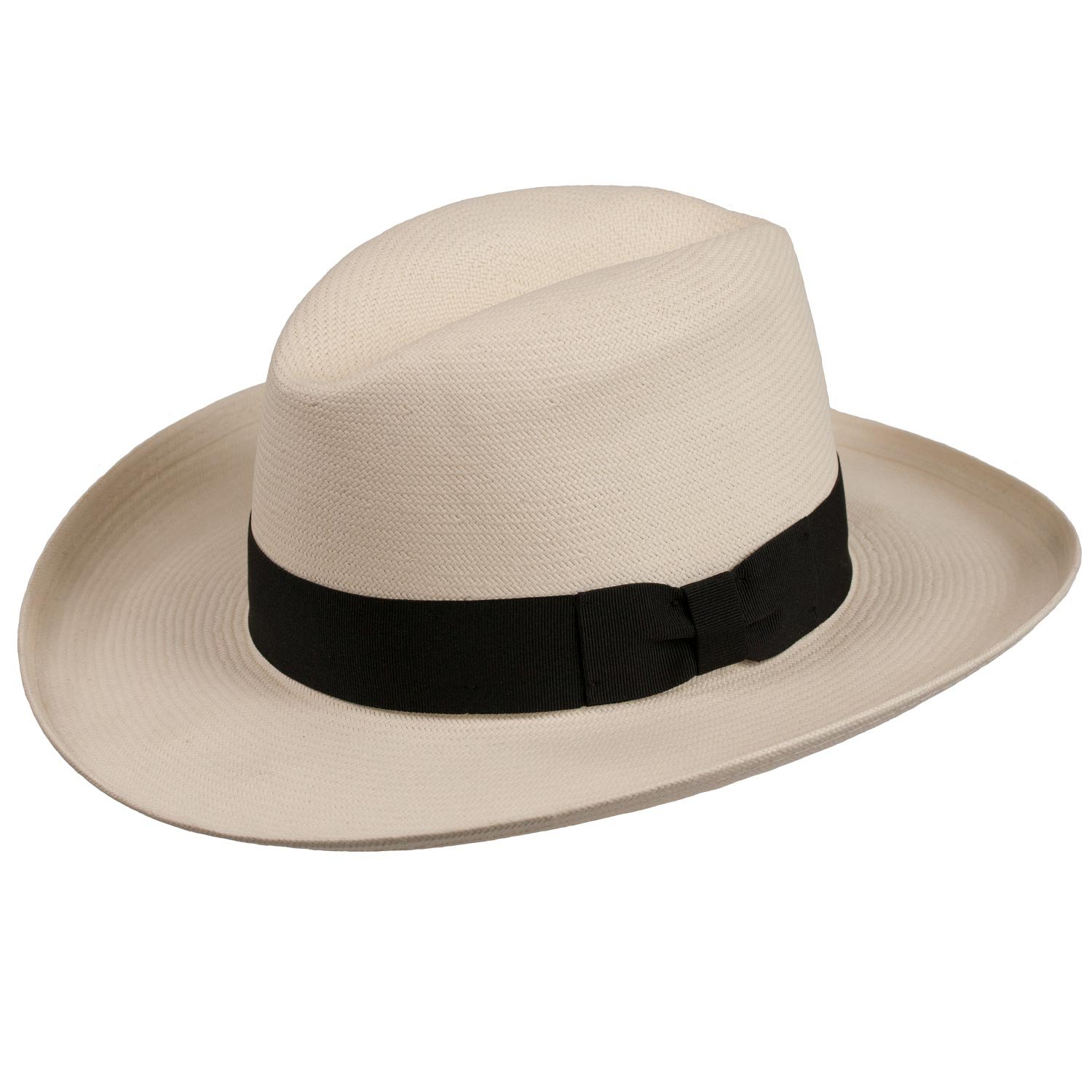 Levine Hats Co. Men's Homburg Panama Straw Dress Godfather Hat