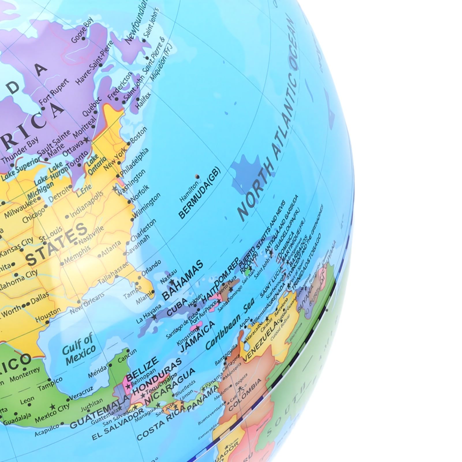 Annadue Mappamondo Educativo per Bambini Mappamondo da Tavolo Girevole da 9,8 Pollici con Supporto, Strumento di Apprendimento Interattivo per Decorazioni di Geografia Politica per Studio in Ufficio