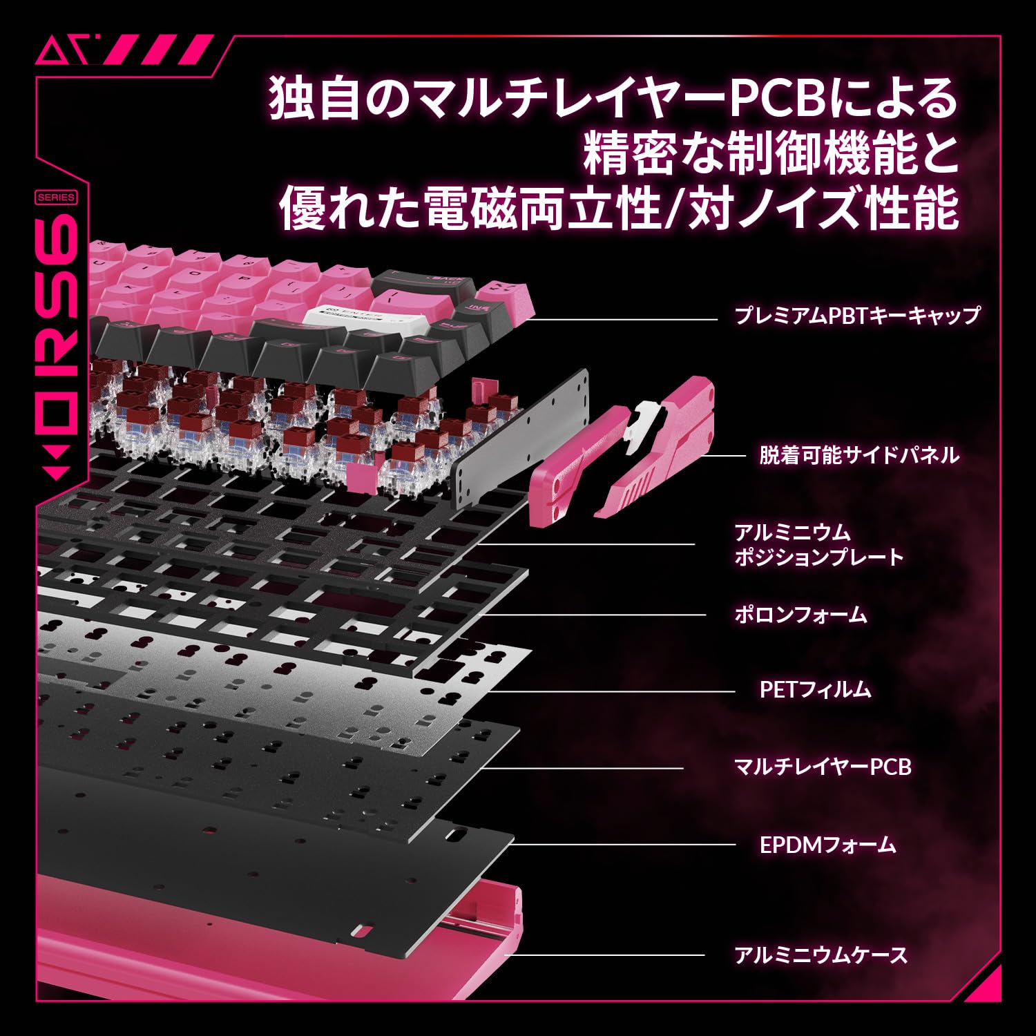 Amazon.co.jp: ATK ゲーミングキーボード RS6 Wired Magnetic HE 
