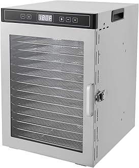 Commercial Food-Dehydrator Machine 14 Trays 800W Fruit Dehydrator Meat Dryer 95-194℉ Temperature Control 24H Large Food Dryer for Beef (14 Trays)