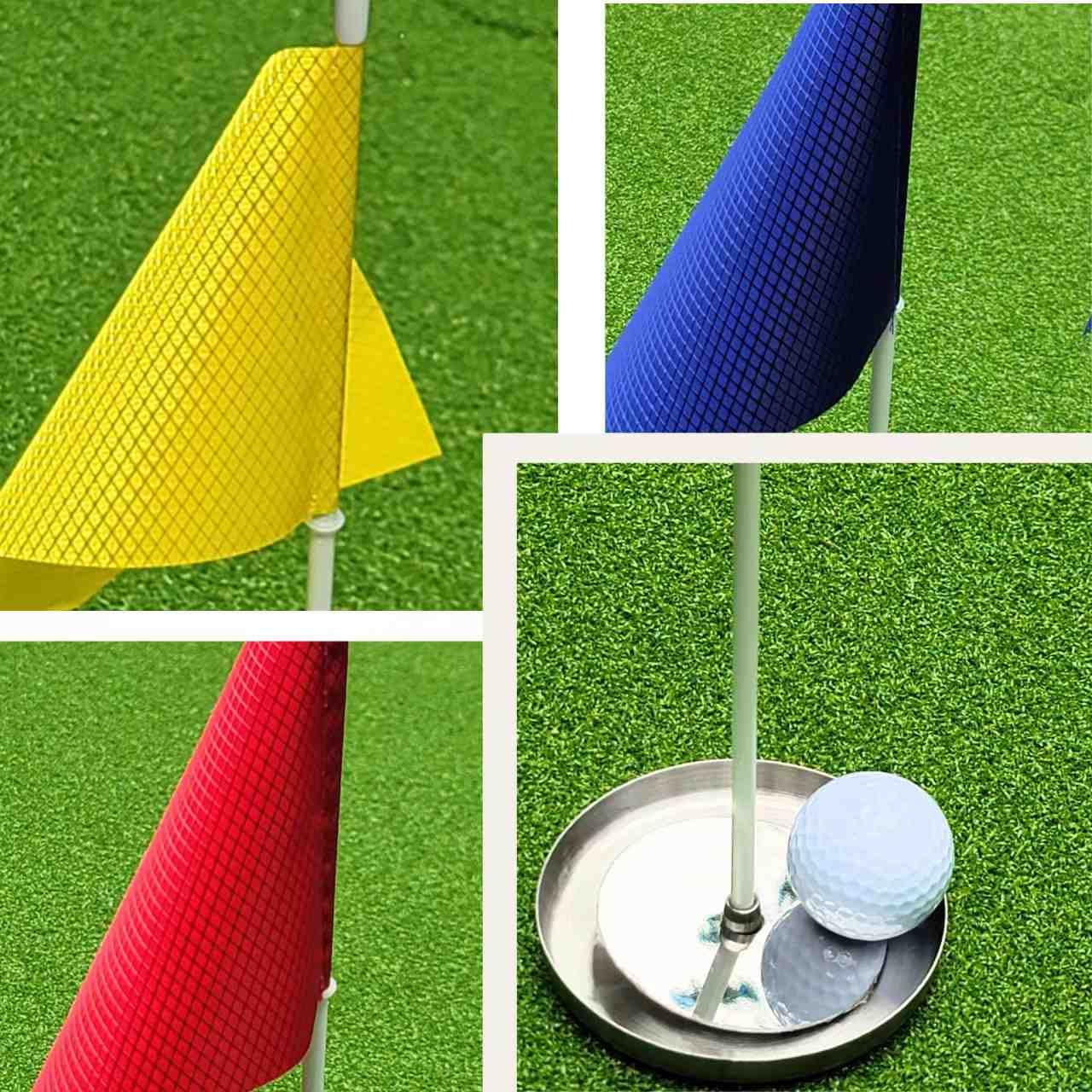Metal Golf Putting Cup with Flag Golf Training Hole for Putting Green Indoor Outdoor