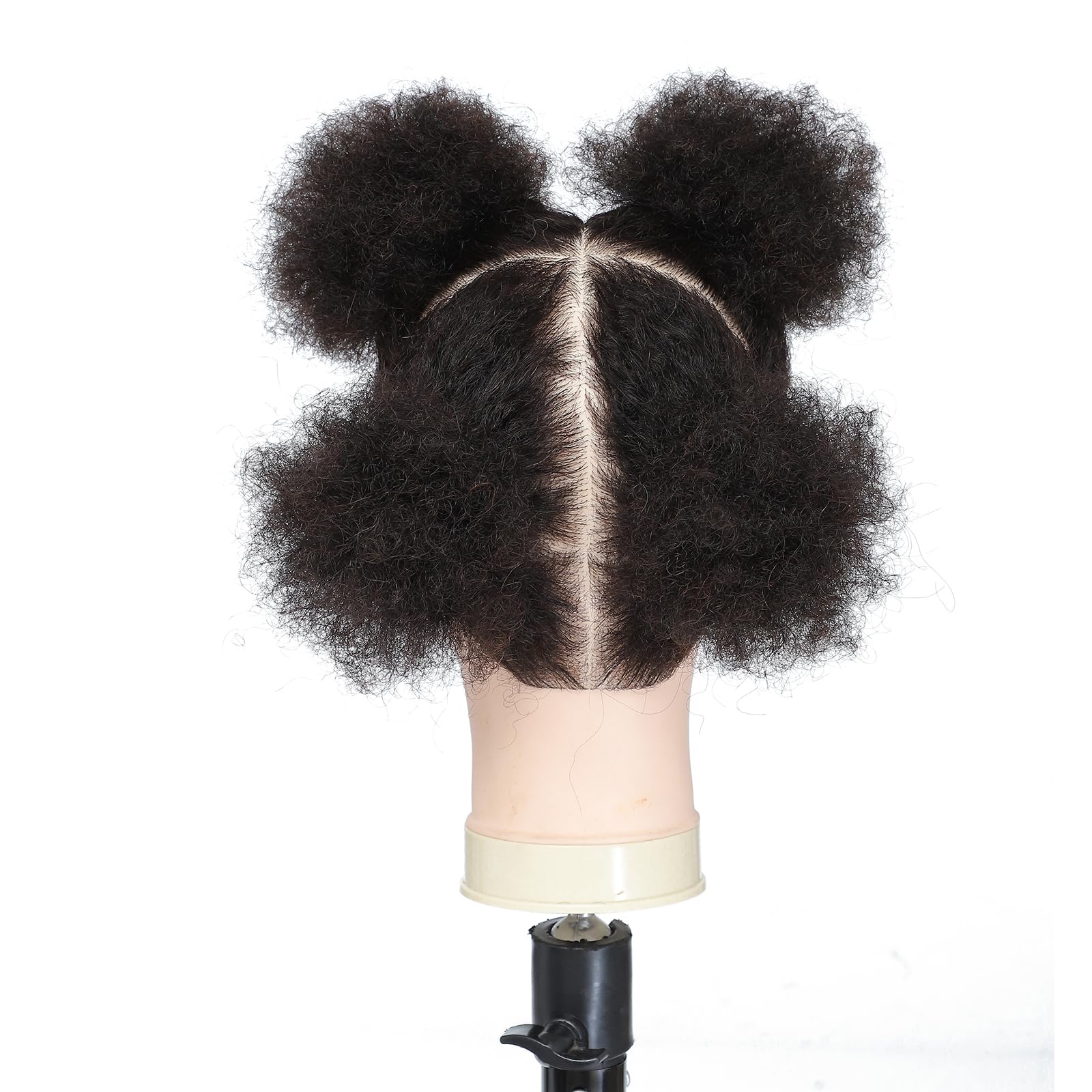 Ausbildung Kopf African American mit 100% Echthaar Schaufensterpuppe Kopf Kosmetologie Afro Haar Manikin Kopf für Praxis Styling Flechten...