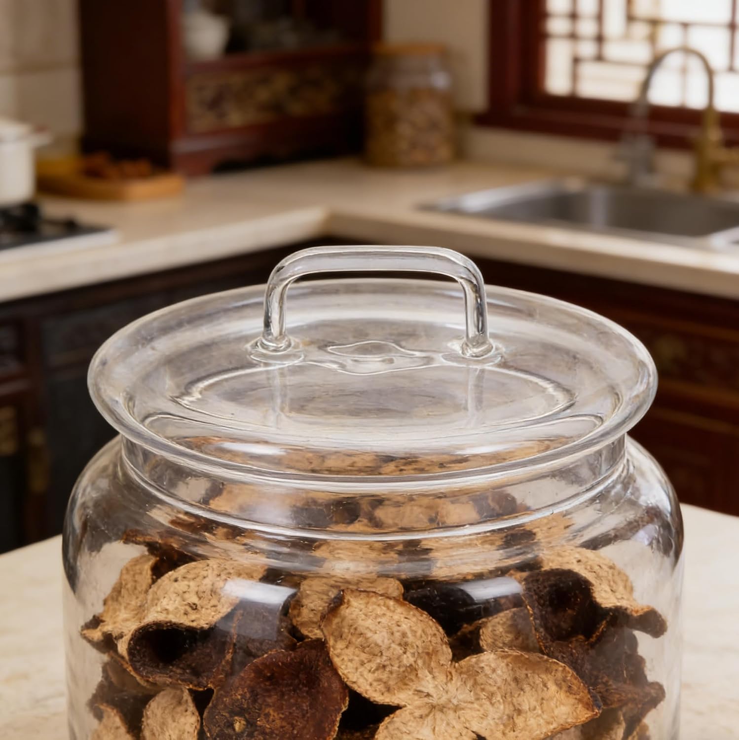 Universal Glass Cover Glass Food Jar Lids for Wide Mouth Jars Decorative Lid Replacement