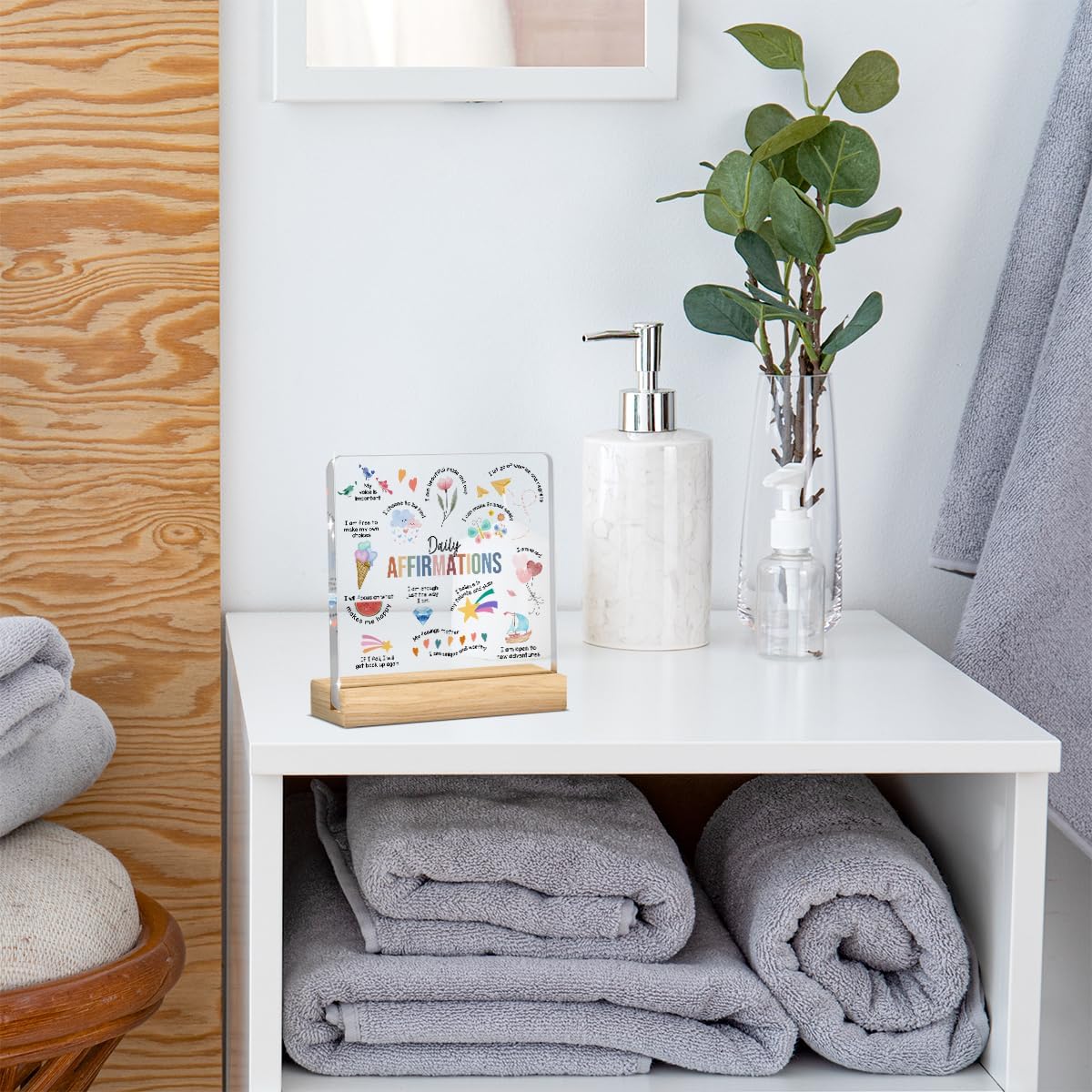 Positive Therapy Office Decor, Mental Health Office Desk Decor, Mental Health Gifts for Women School Counselor Psychologist Therapist, Daily Affirmations Acrylic Sign for Halloween Christmas Gift - Image 4