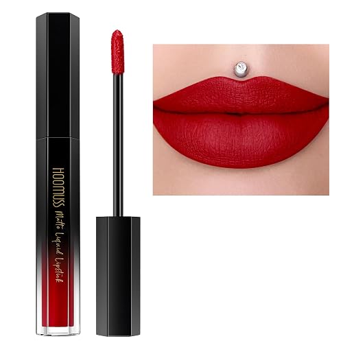HOOMUSS Red Lipstick Long Lasting Matte Liquid Lipsticks M13 TrueRed