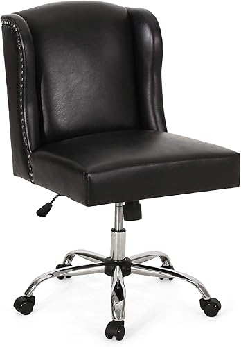 Miniatura 1 de Christopher Knight Home Teresa Contemporary Wingback Swivel Office Chair, Midnight Black