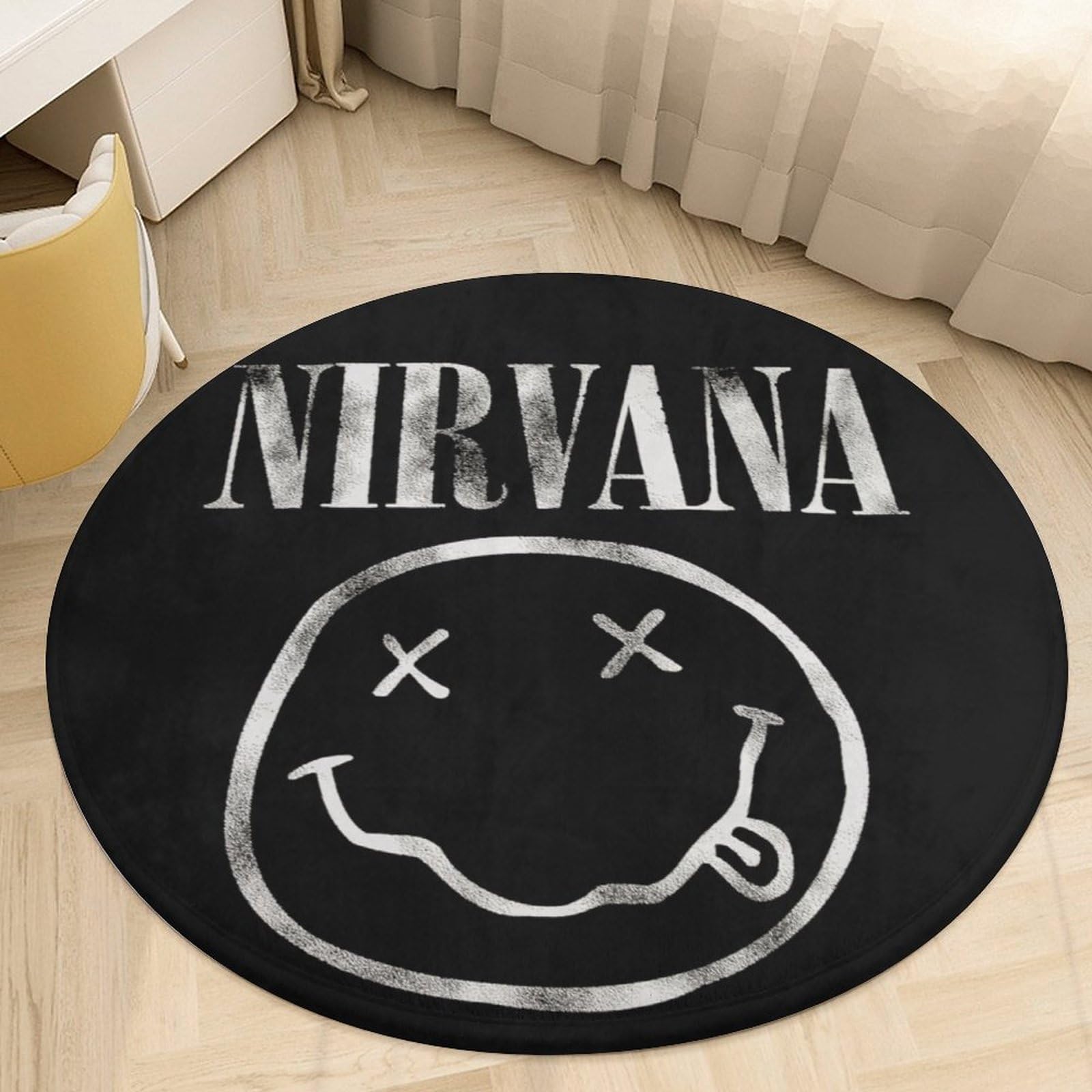 nirvana カートコバーンdface ラグマット