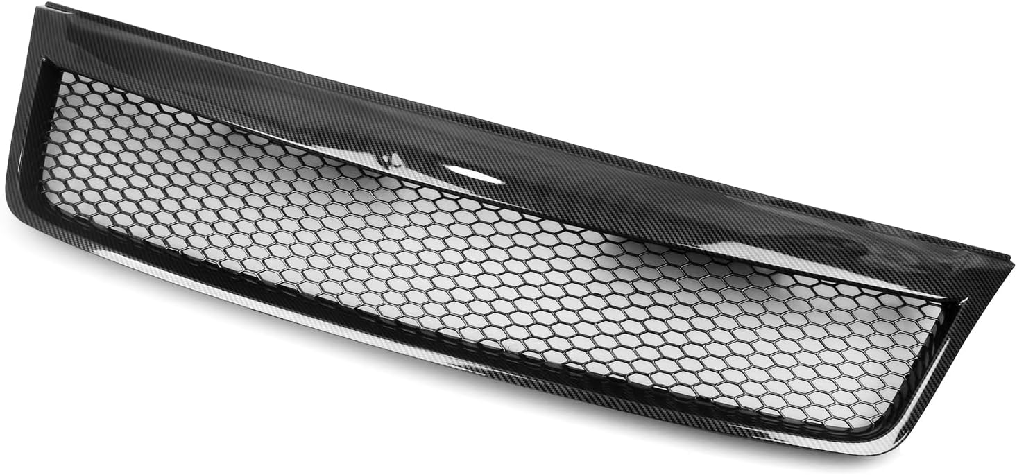 Front Bumper Grille Mesh For Subaru Forester 2009-2013 2010 2011 Matte Black Carbon Fiber Look Glossy Black