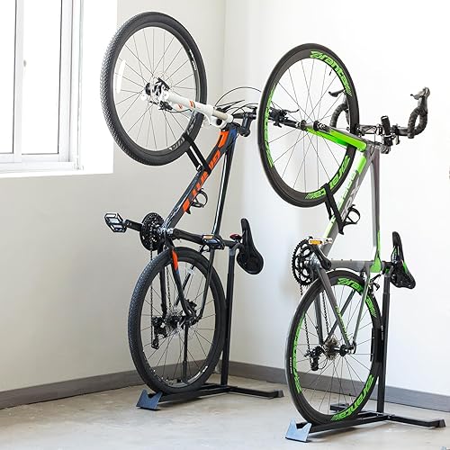 PHUNAYA Soporte de bicicleta, almacenamiento de bicicleta, soporte vertical para almacenamiento en interiores, soporte de bicicleta de pie