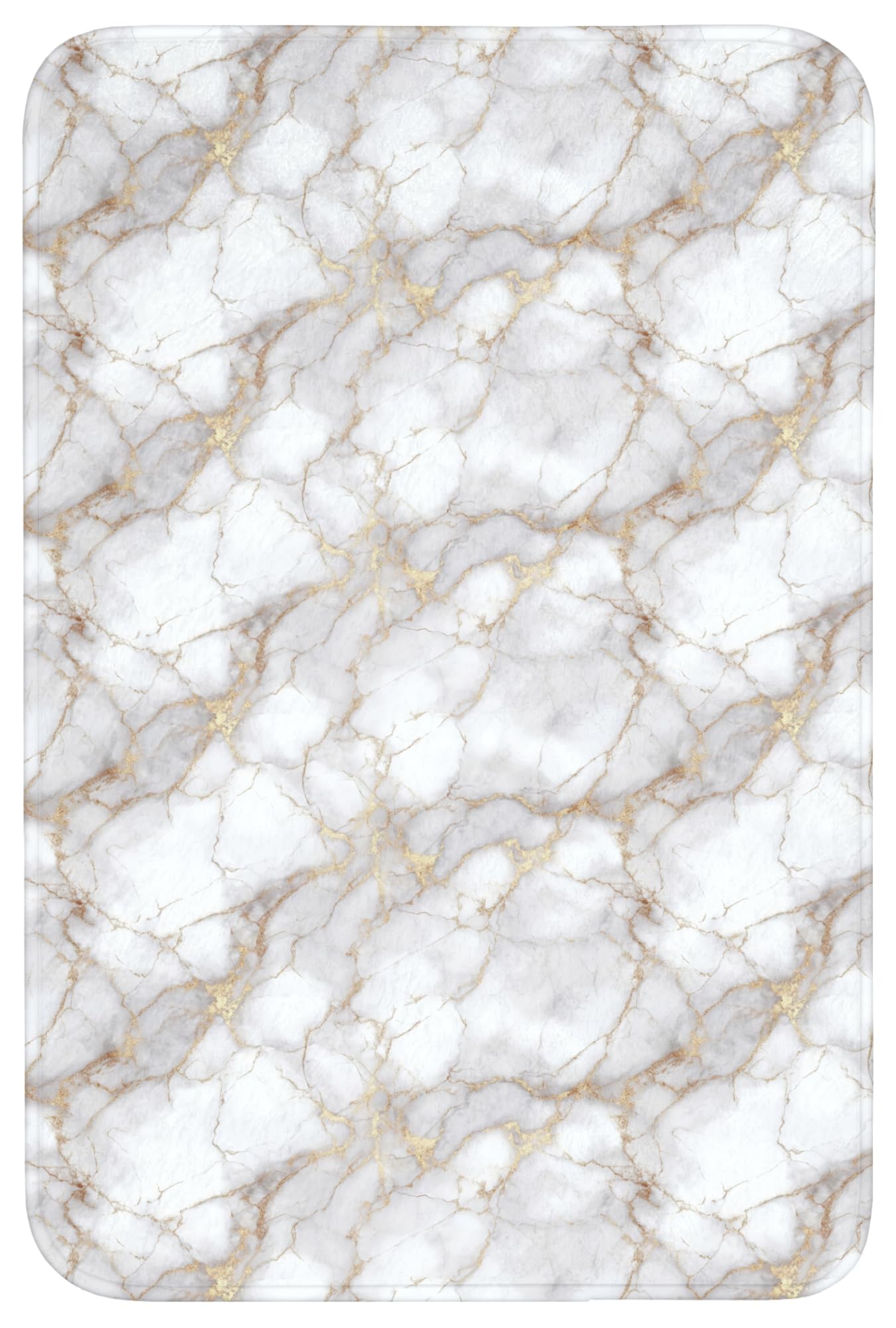 Alfombra De Baño Rectangular 60x90 cm Bathroom Bath Mat Lavable Tapete Antideslizante Alfombras Ducha Decoracion Alfombrilla Blanco - Oro - Mármol - Gris