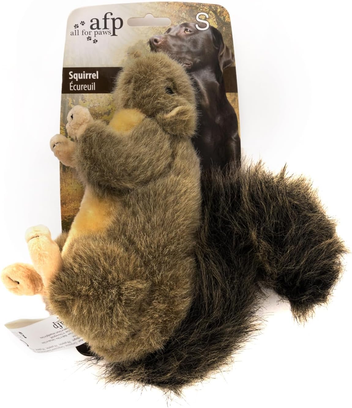 ALL FOR PAWS Squeaky Dog Toys, Plush Squirrel Dog Toy, Stuffed Animal Dog Toys for Small Medium Large Dogs, Soft Puppy Chew Toy with Squeaker
