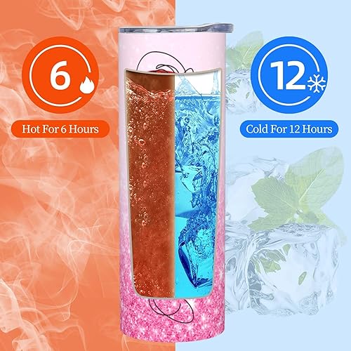 Miniatura 31 de Vaso delgado personalizado con tapa y pajita, tazas personalizadas con nombre de foto, texto, impresión personalizada, taza de imagen, regalos