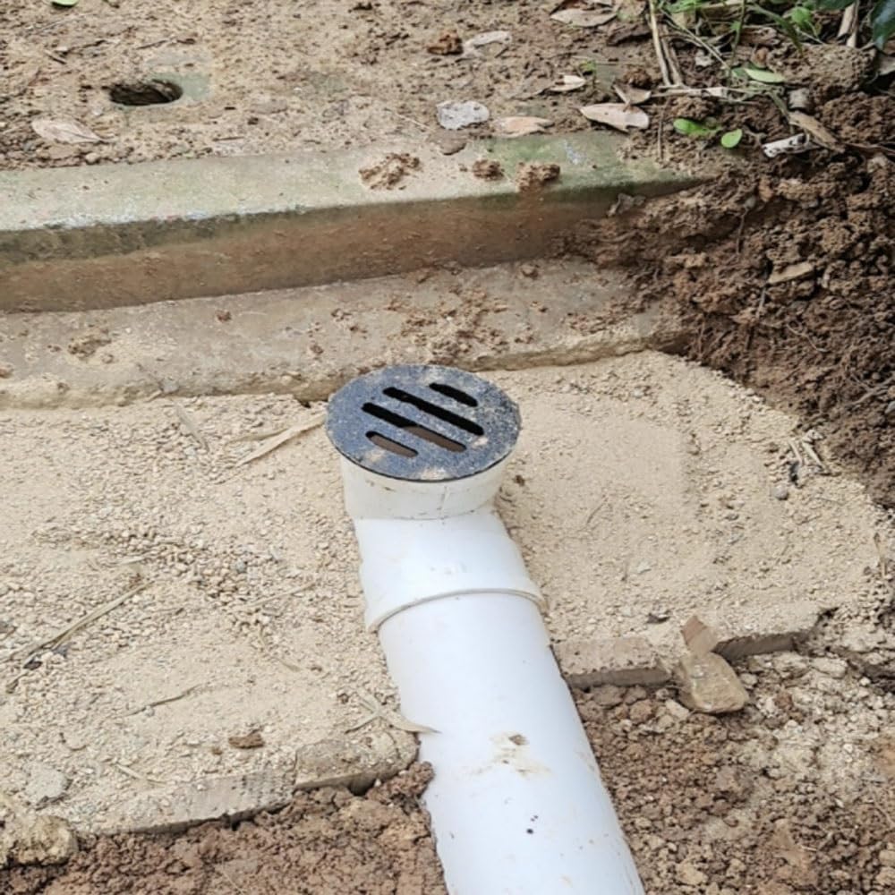 Żeliwna pokrywa odpływowa ruszt podłogowy z żywicy rdzawej do wydajnego odpływu wody (50 mm/1,96") idealny do użytku domowego i zewnętrznego, zapobiegający zatykaniu