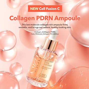 Cell Fusion C Collagen PDRN Ampoule, Salmon DNA PDRN Face Serum for Glow, Collagen, Niacinamide, Hydrating & Firming, Uneven Skin Tone, 1.18 fl.oz. / 35ml