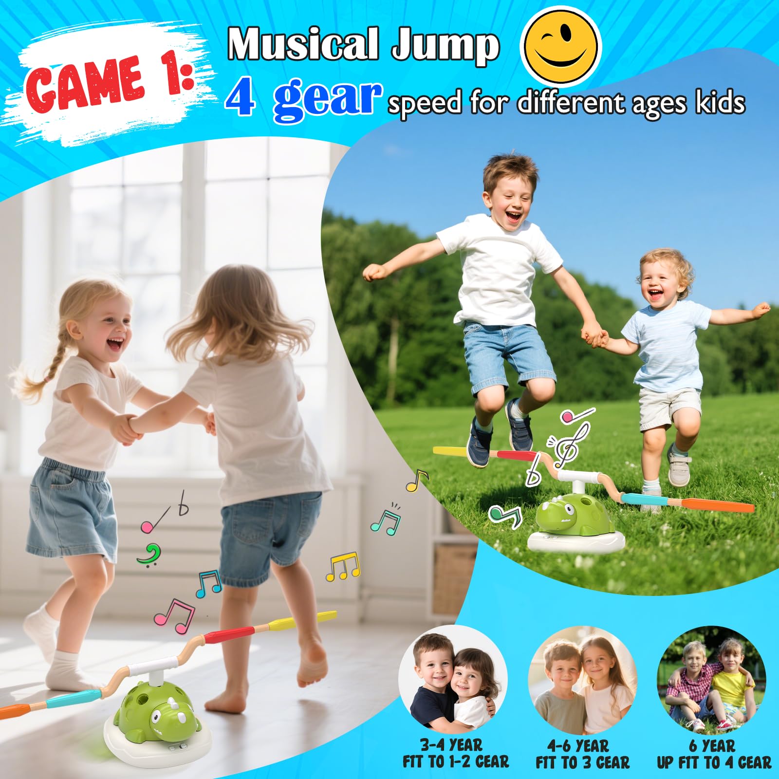 Ensemble Sportif 3 En 1 Pour Enfants - Jeu Musical De Lancer D'anneaux